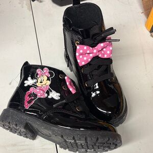 Disney Black and Pink Minnie Mouse Kids Dress Shoes